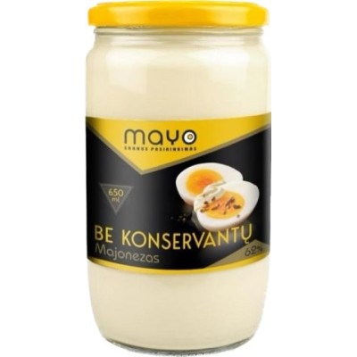 Mayonnaise without preservatives MAYO 62%, 650 ml